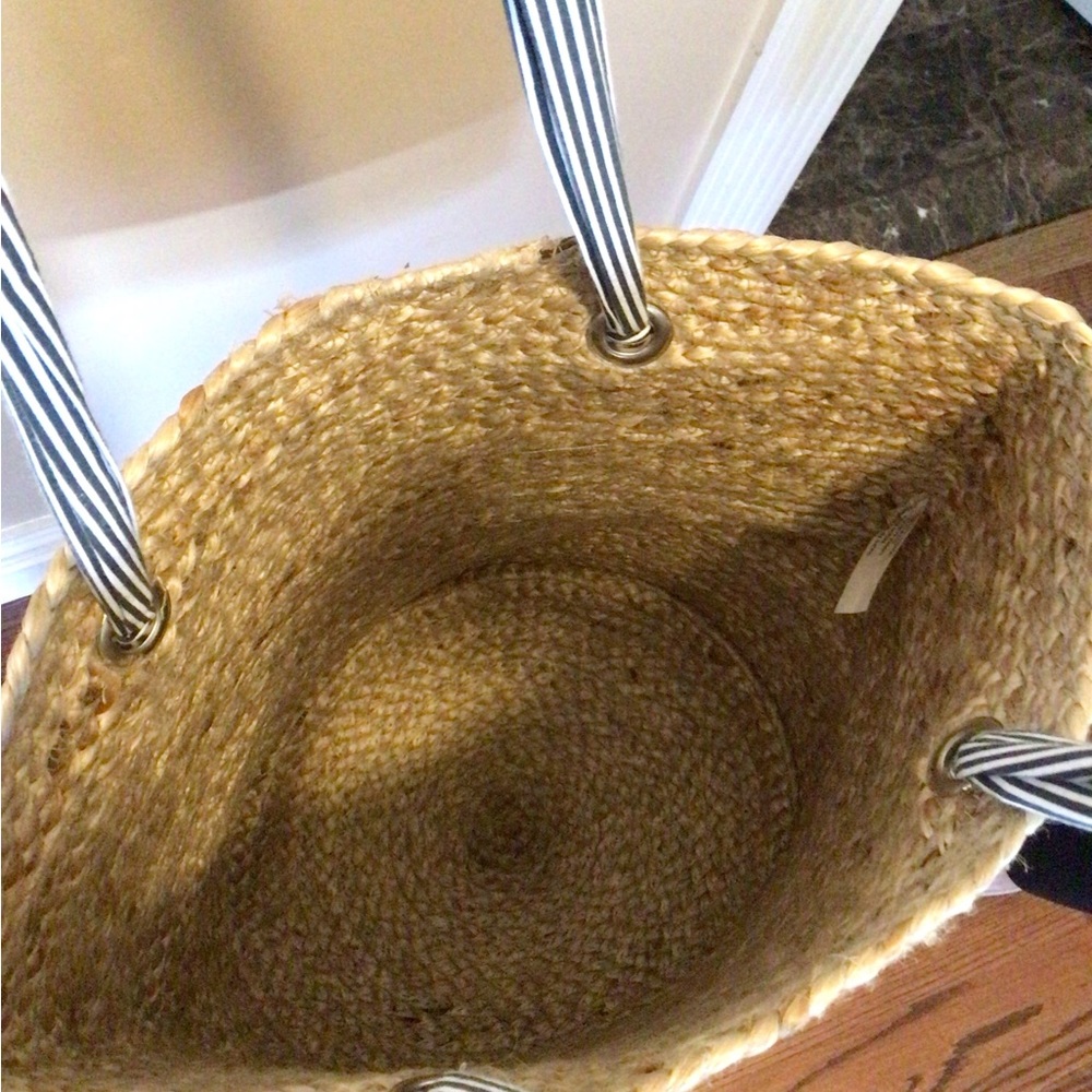 100% jute travel beach bag